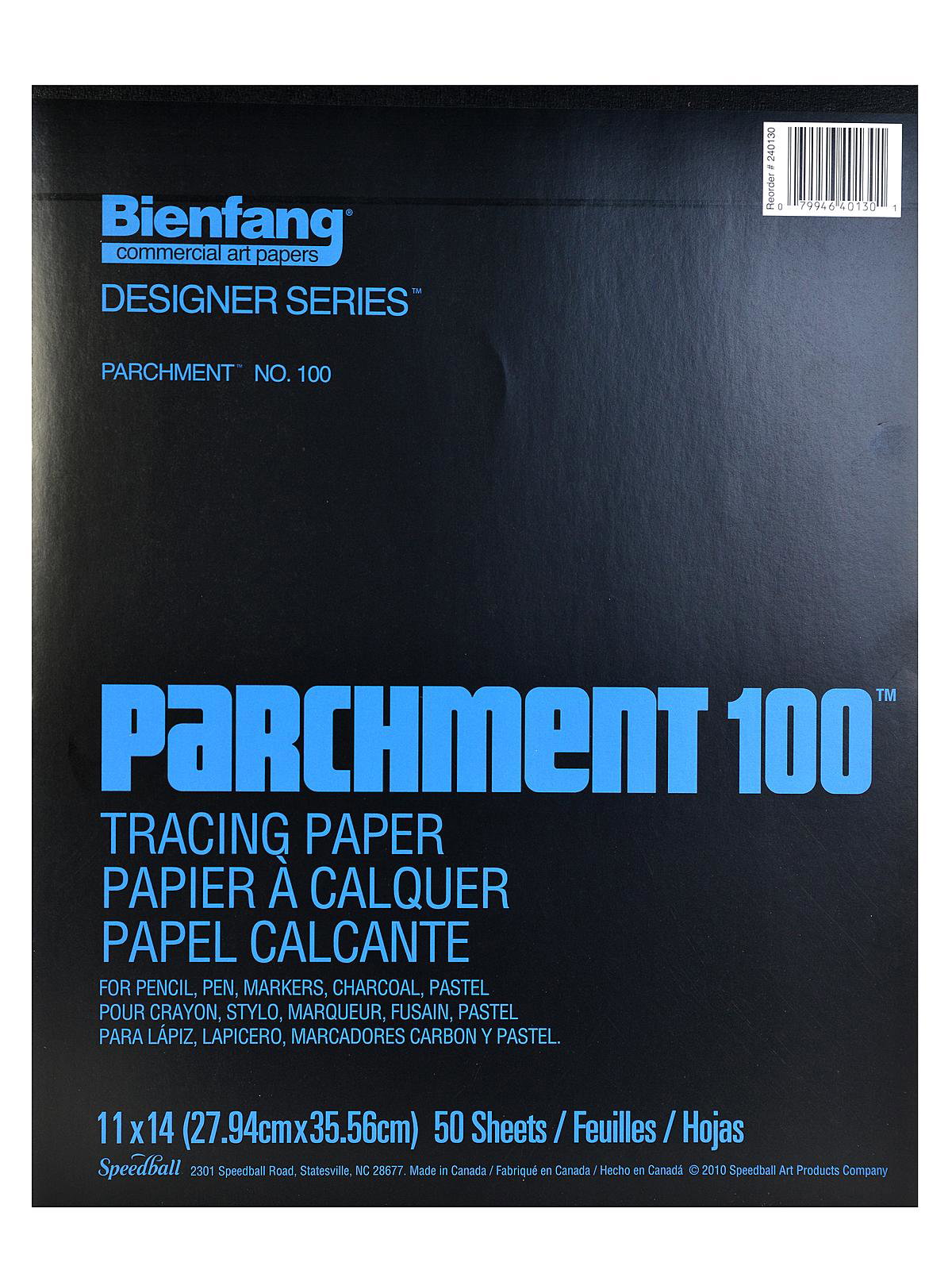 Bienfang Graphics 360 Translucent Marker Pad 9 x 12 White 50