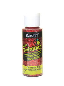 2 oz. Craft Twinkles Christmas Red Glitter Paint