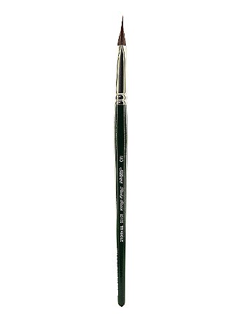 Silver Brush - Ruby Satin Series Synthetic Brushes Short Handle - Medium, Pointed Triangle, 2515S