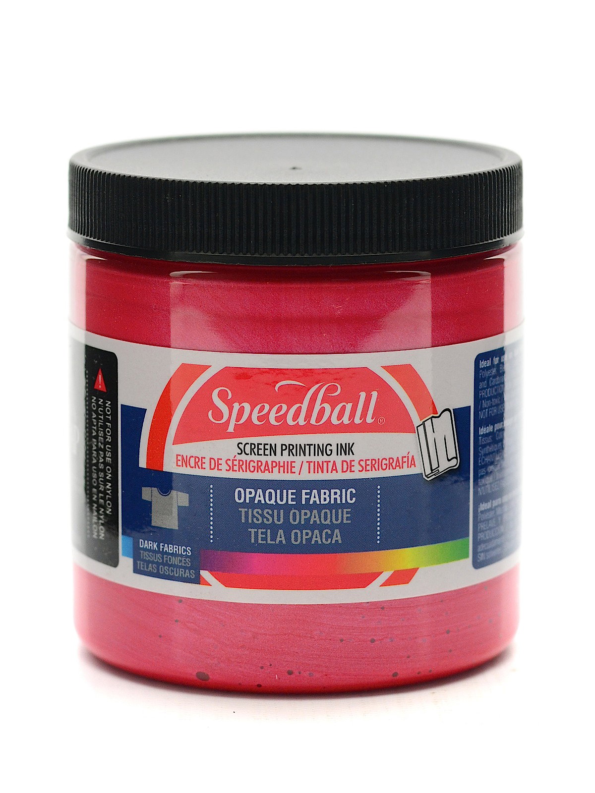 Speedball Opaque Iridescent Fabric Screen Printing Ink, 8-Ounce, Raspberry