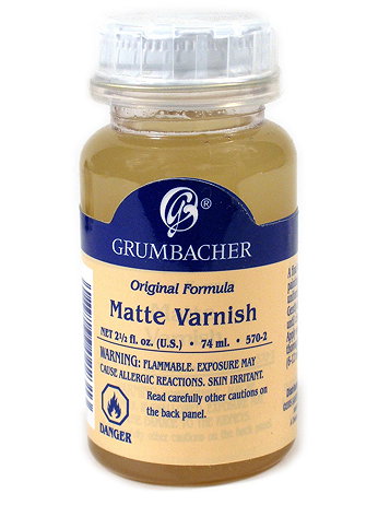 Grumbacher - Matte Varnish (Transparent) - 2 1/2 oz. Bottle