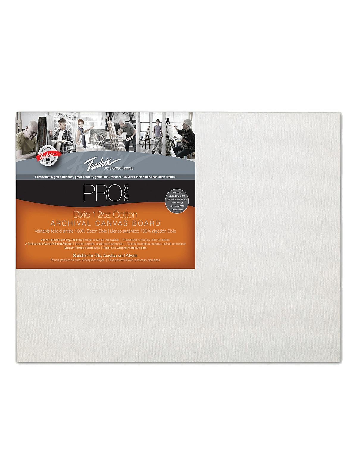 Fredrix Pro Series Cotton Archival Canvas Board - 9 x 12