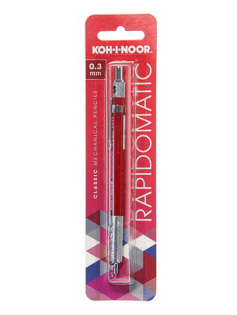 Koh-I-Noor - Rapidomatic Mechanical pencil - 5633 Red Barrel, 0.3 mm, Each Carded