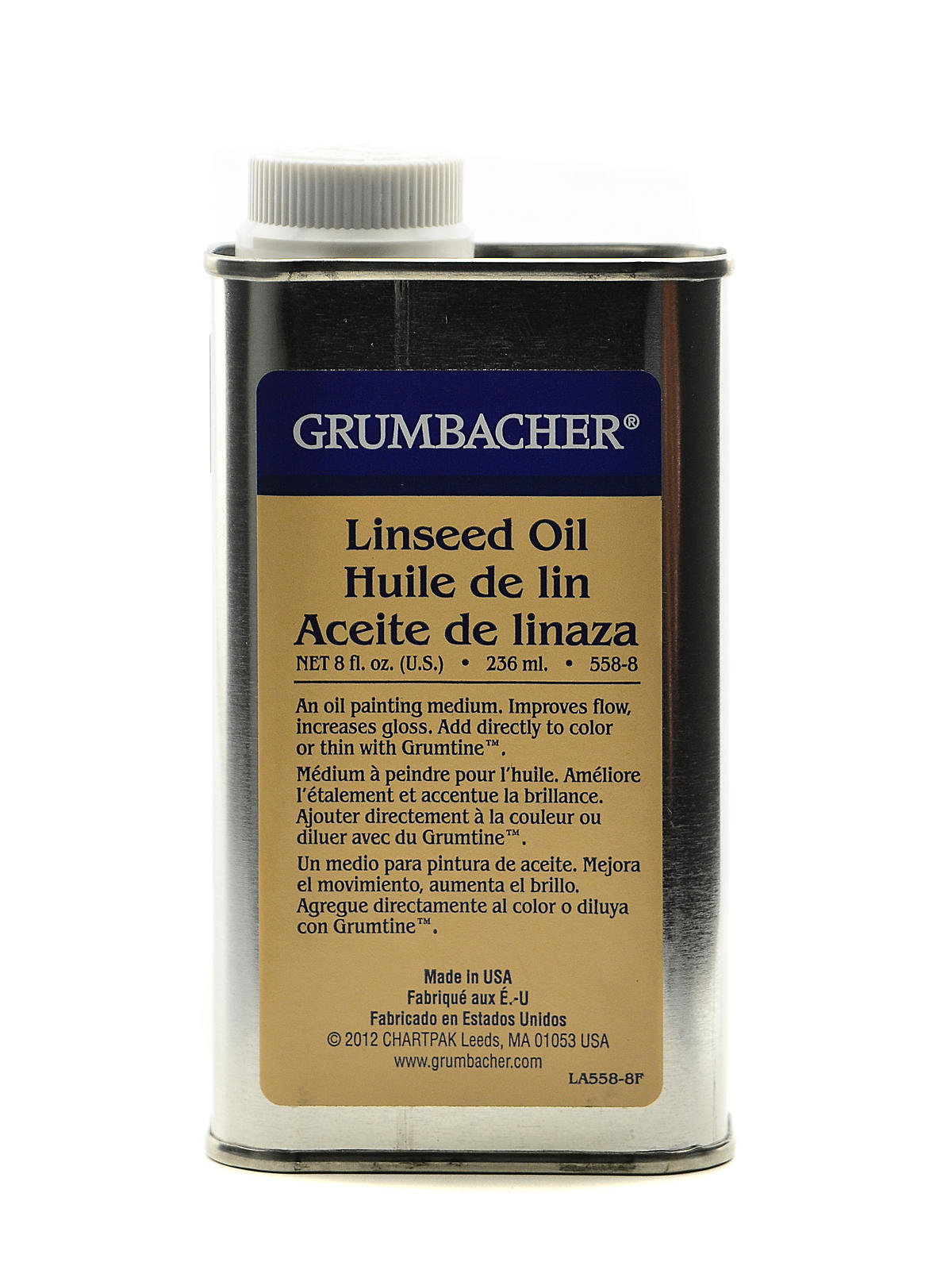 Grumbacher Linseed Oil Medium for Oil Paintings, 2-1/2 Oz. Jar, 5582