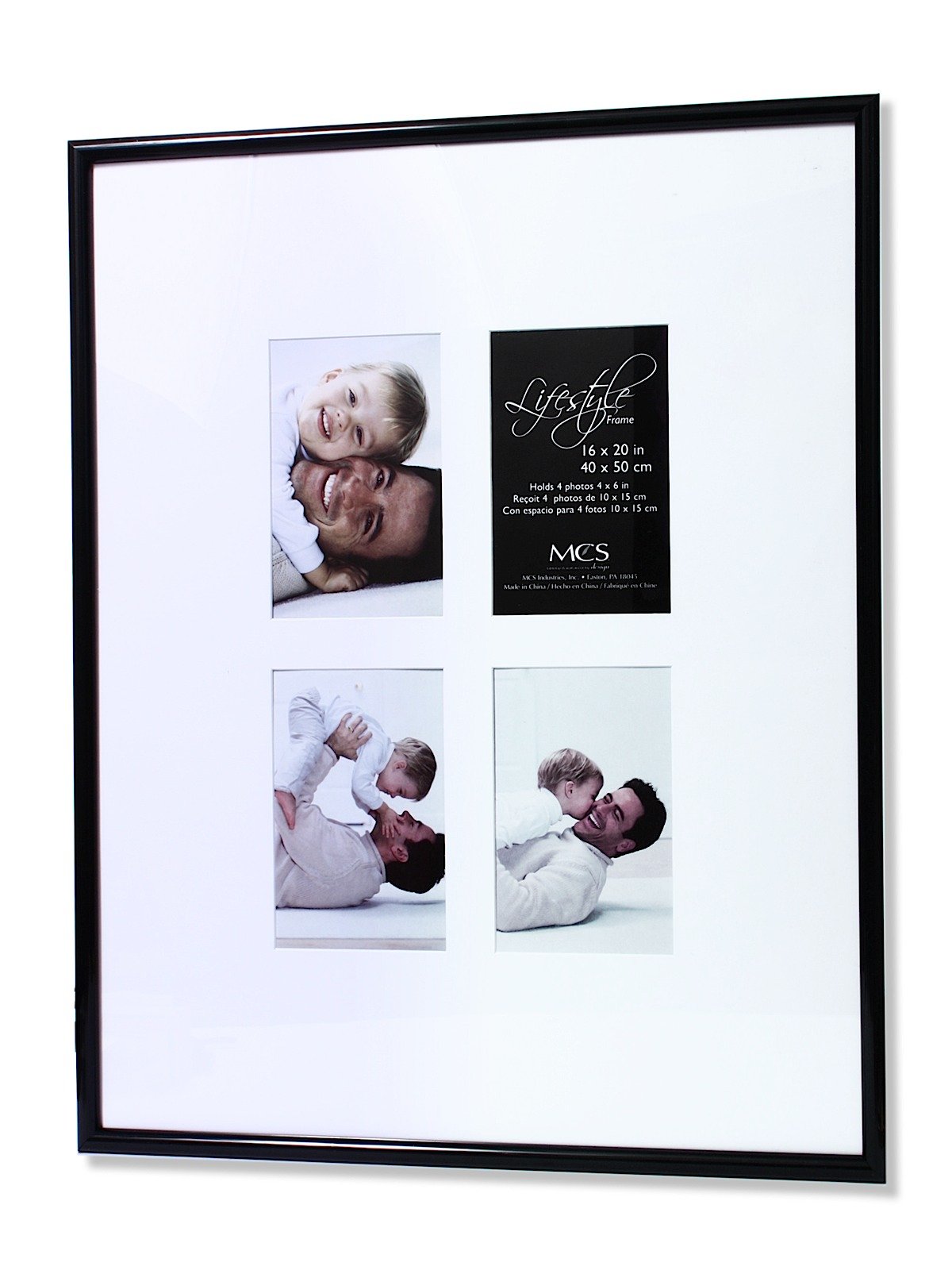 MCS Lifestyle Collage Frame 16 in. x 20 in. 4 - 4 in.x 6 in. openings Black