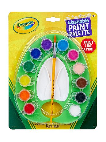 Crayola - Washable Kids' Paint Pot Palette - Set of 12