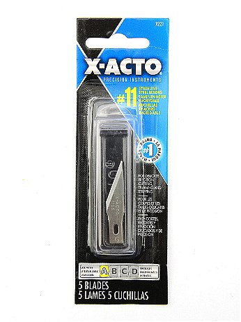 X-Acto - No. 11 Stainless Steel Classic Blades - Carded Pack of 5
