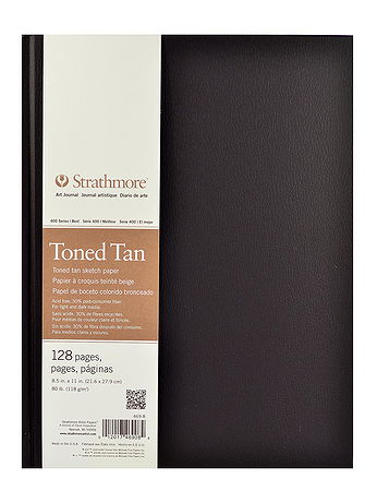 Strathmore - 400 Series Toned Sketch Hardbound Pad - Tan, 8.5 in. x 11 in., 64 Pages