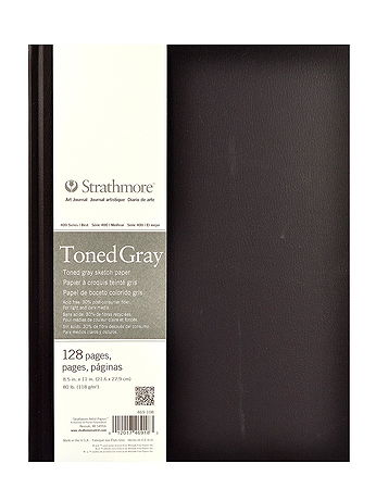 Strathmore - 400 Series Toned Sketch Hardbound Pad - Gray, 8.5 in. x 11 in., 64 Pages