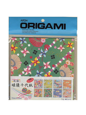 Aitoh - Origami Paper - 6 in. x 6 in., Himeyu Chiyogami, 24 Sheets