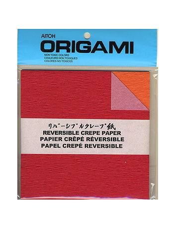 Aitoh - Origami Paper - 6 in. x 6 in., Reversible Crepe, 24 Sheets