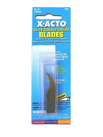X-Acto - No. 28 Concave Carving Blade - Pack of 5