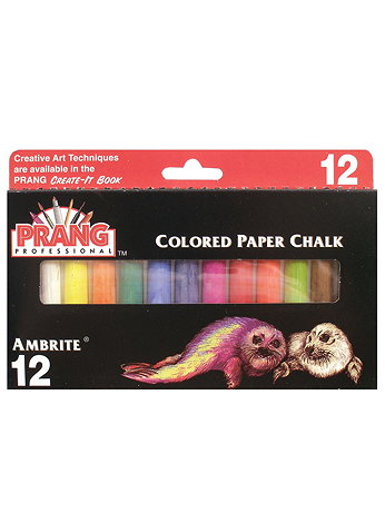 Prang - Ambrite Colored Paper Chalk - Box of 12