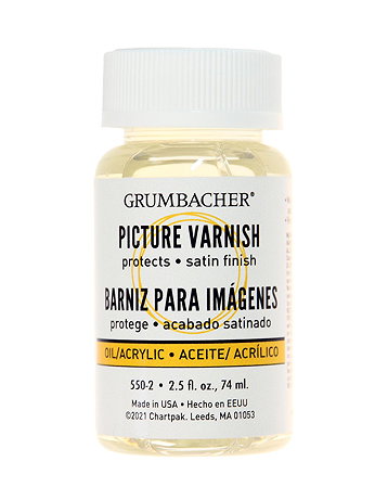 Grumbacher - Picture Varnish (Crystal Clear Acrylic Resin) - 2 1/2 oz. Bottle