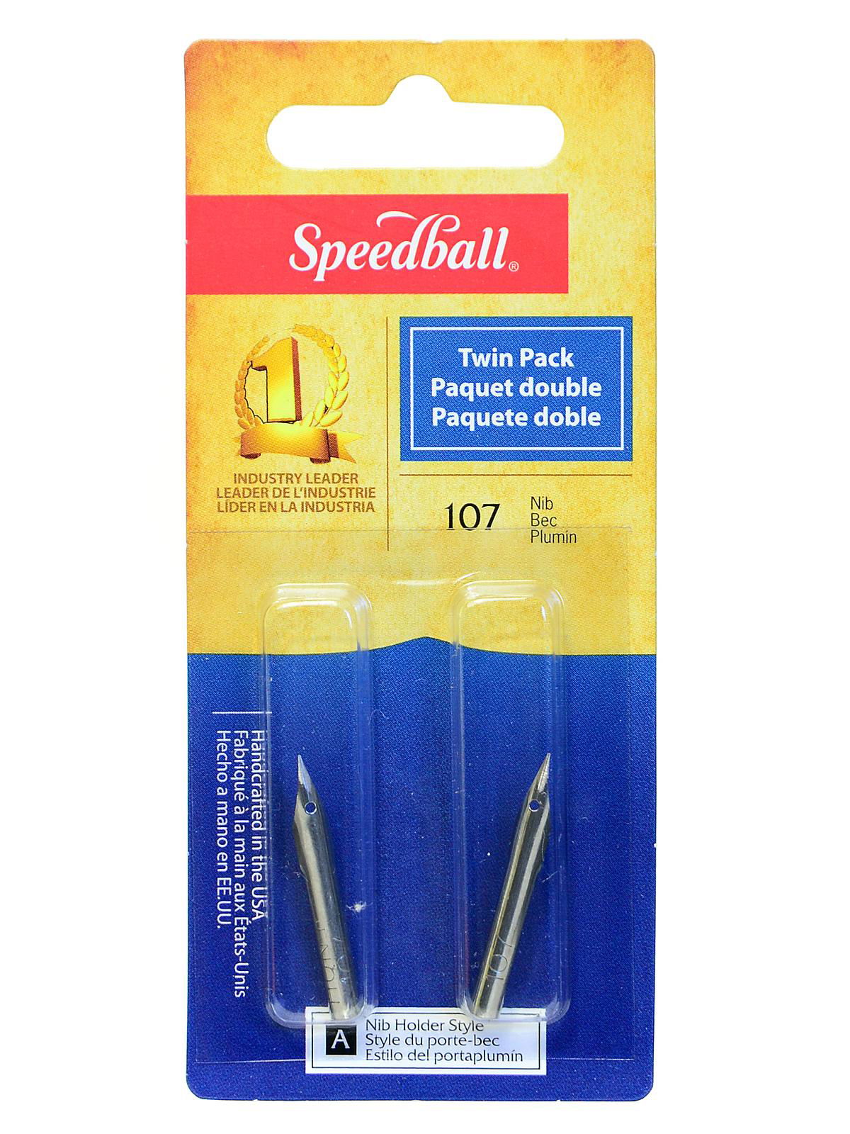 Speedball Hunt 107 Hawk Quill Dip Pen Nib - Pack of 2