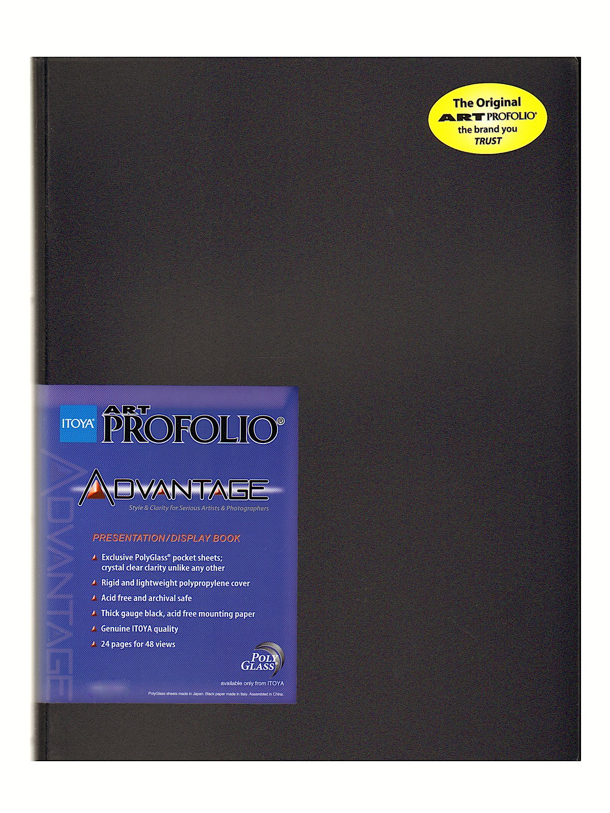 Itoya Art Profolio Presentation Book with Pocket Pages, Black