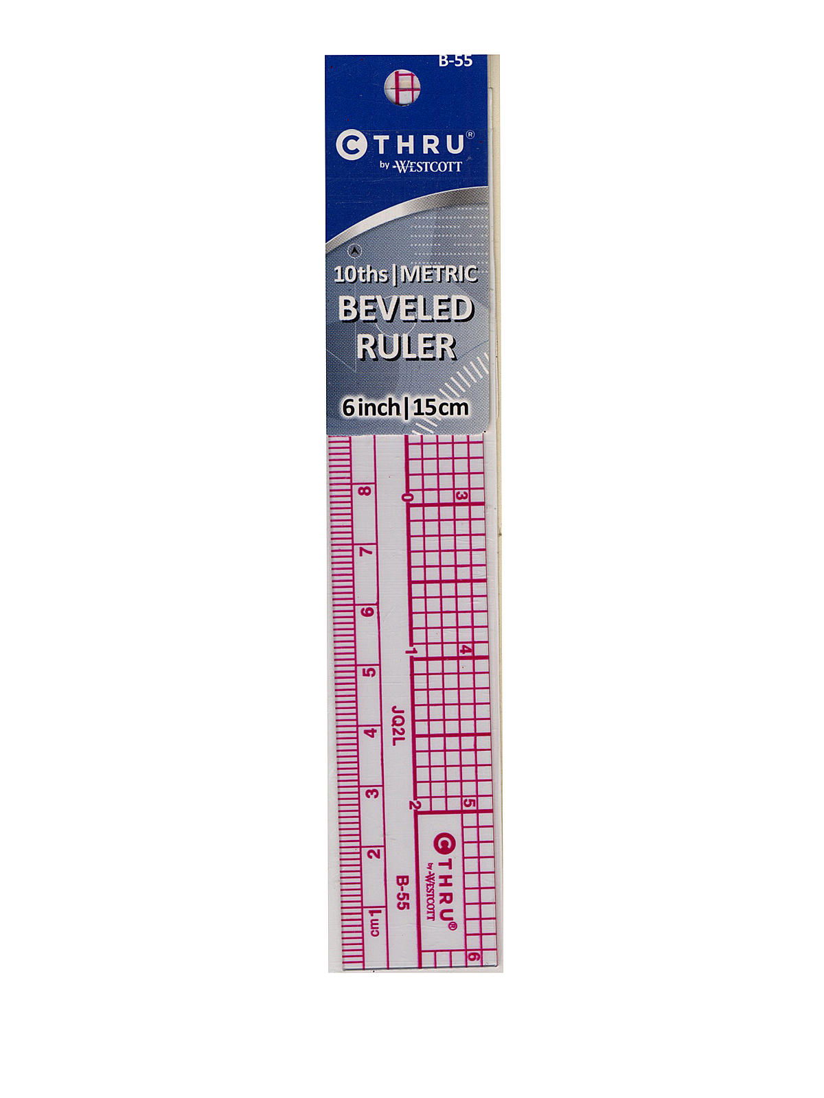 Westcott - Westcott 10ths/Metric Beveled Ruler, 12-Inch/30cm (B-65)