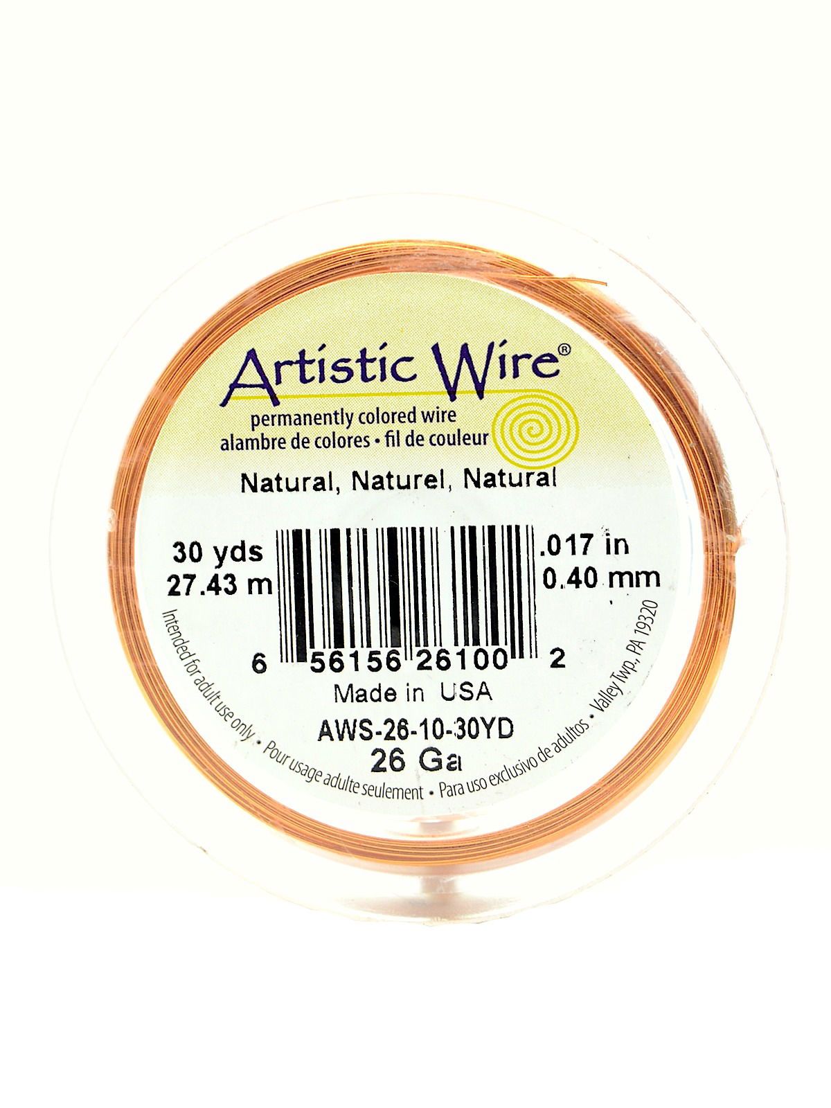 Artistic Wire 26 Gauge 15yd Non Tarnish Silver