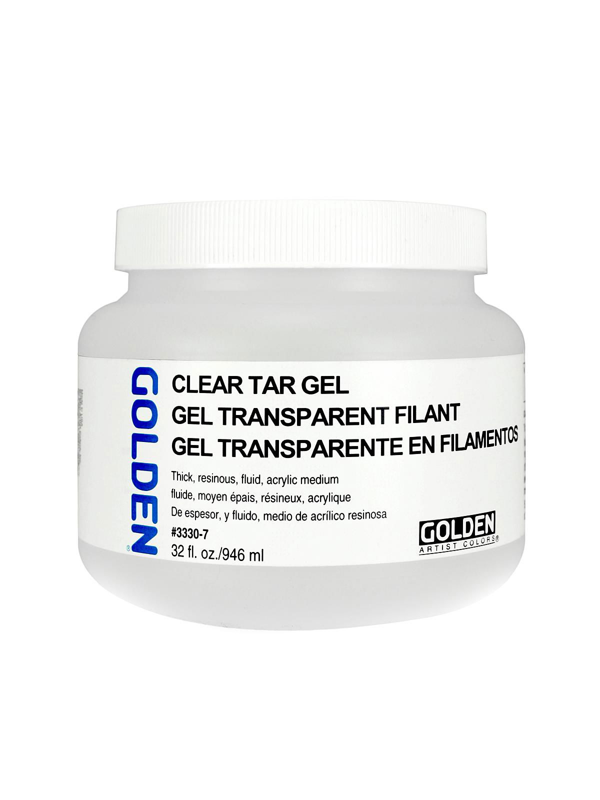 GOLDEN Acrylic Gel Mediums Clear Tar Resin Gel 16 oz