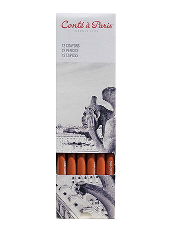 Conte - Crayons Esquisse Drawing Pencils - Sanguine, , Box of 12