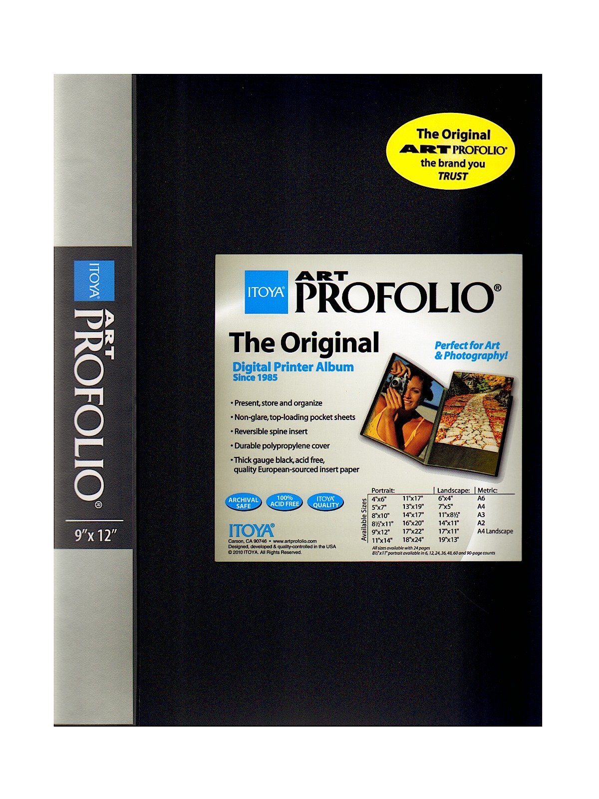 Art Profolio Storage & Display Book 9 in. x 12 in., 24
