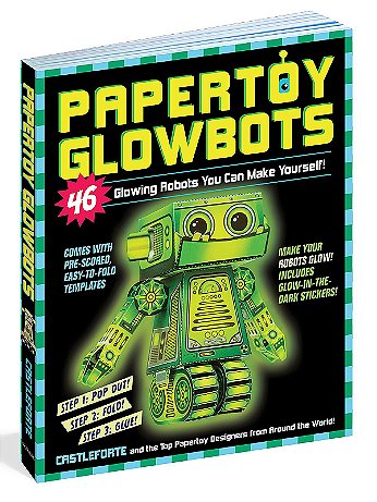 Workman Publishing - Papertoy Glowbots - Each