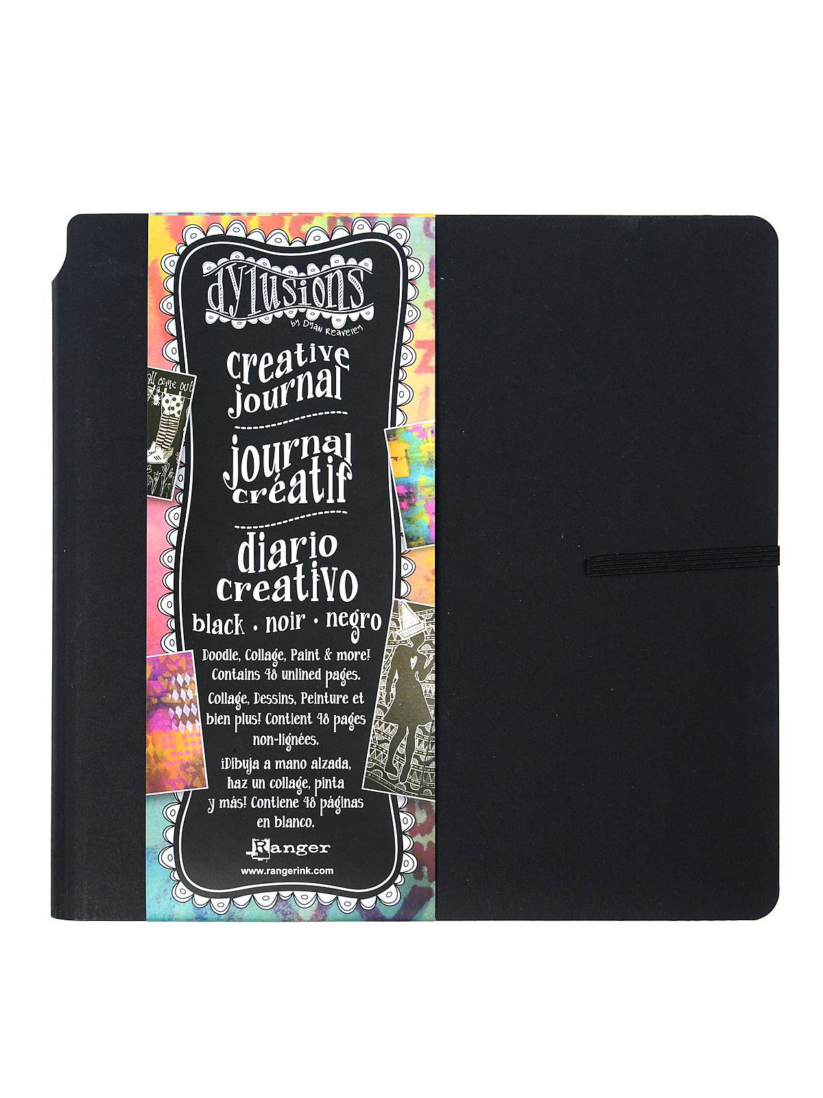 Dylusions Square Creative - 8 x 8 Black Journal, Paint Pens & Insert Pages