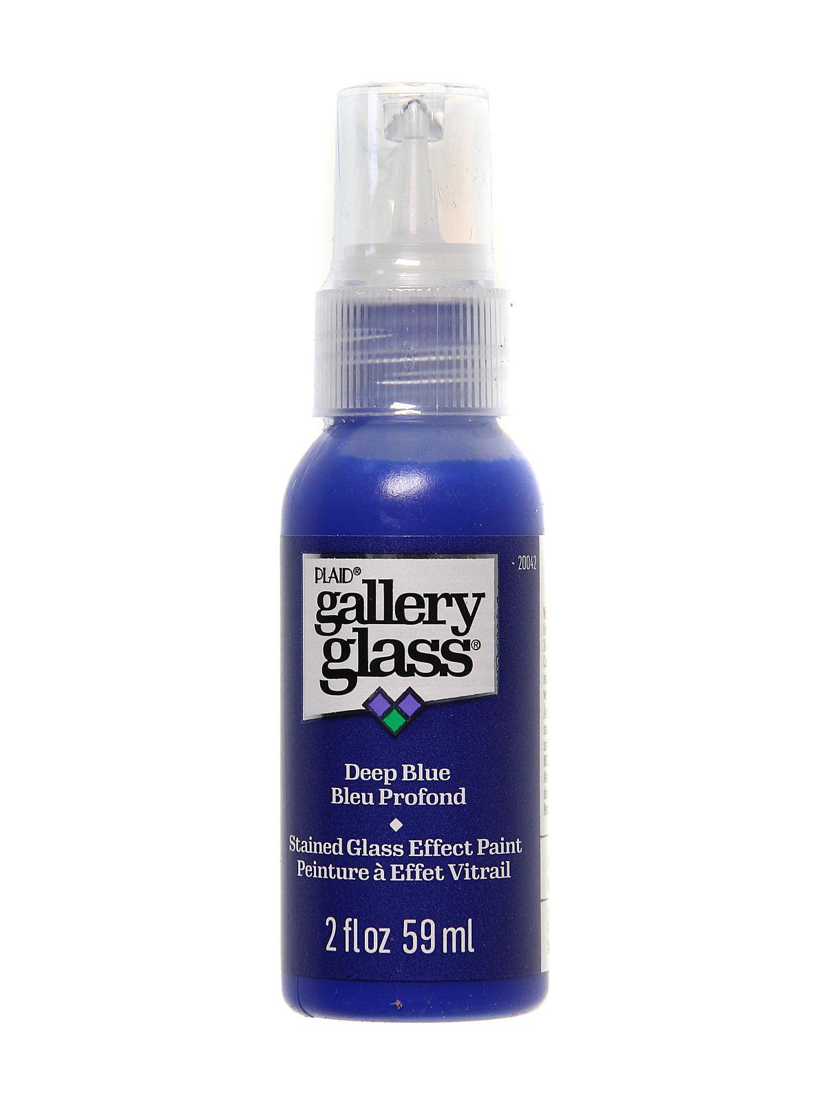 Plaid Gallery Glass Paint - Deep Blue, 2 oz