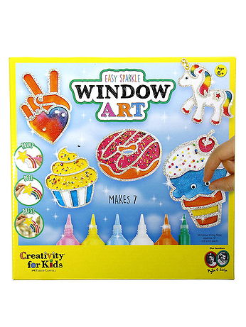 Creativity For Kids - Rainbow Sprinkles Easy Sparkle Window Art - Kit