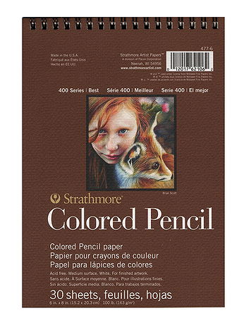 Strathmore - 400 Series Colored Pencil Pad - 6 in. x 8 in., 30 Sheets