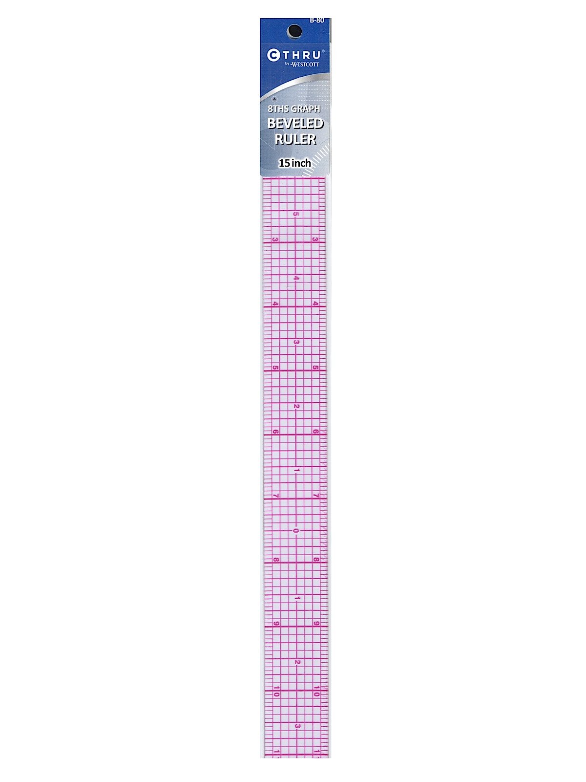 24 Transparent Ruler #808B-A - 24 inch x 2 inch