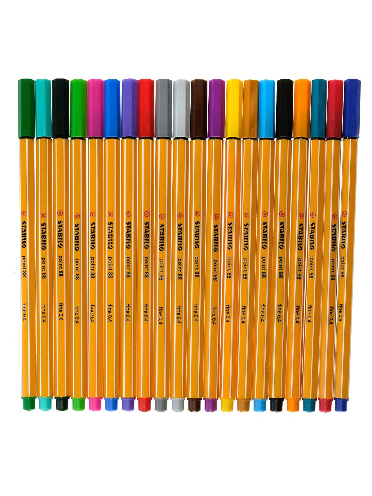  STABILO Point 88 Fineliner Pens, 0.4 mm - 30-Color Set