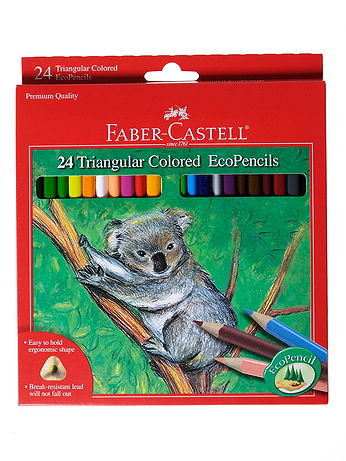 Faber-Castell - Triangular Colored EcoPencils - Set of 24