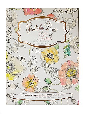 Schiffer Publishing - Painterly Days: Watercoloring Book for Adults - The Flower