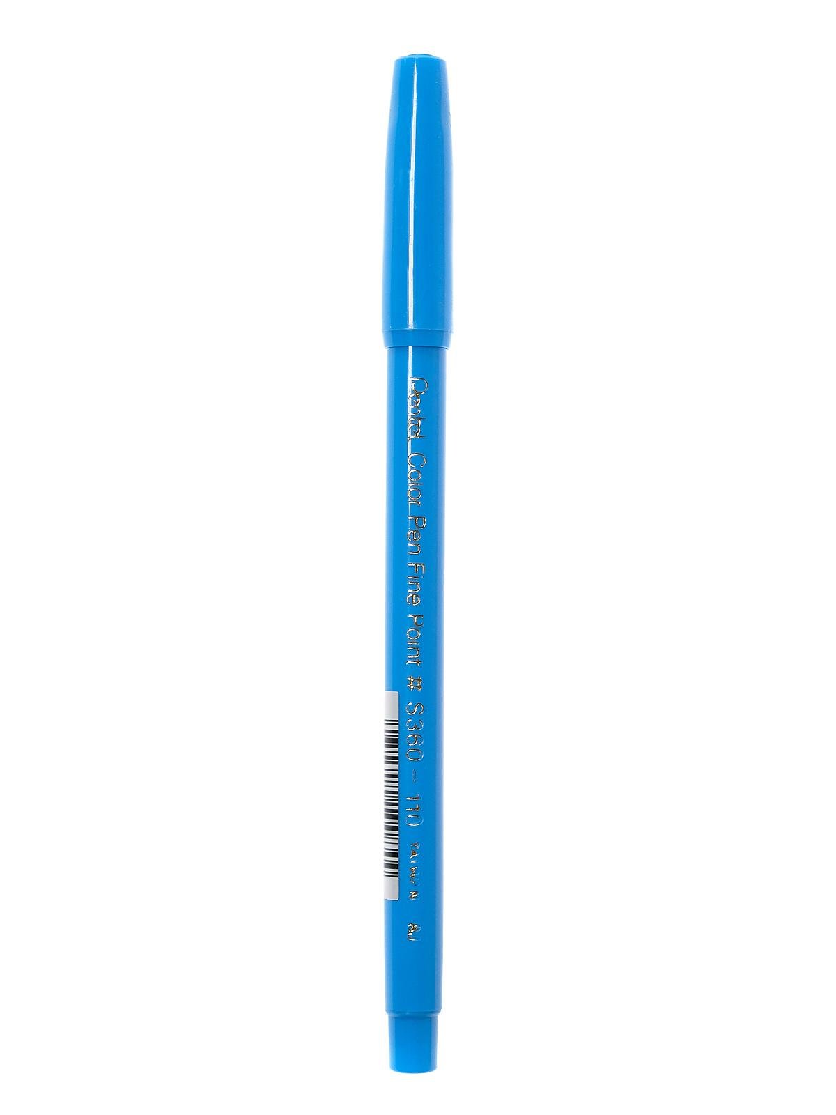 Pentel Color Pens, Fine Point, Blue Ink, 24/Pack (24PK-S360-103)