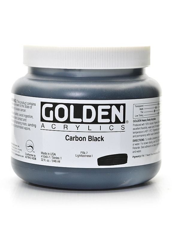 Golden Open Acrylics Bone Black, 2 oz Tube • Price »
