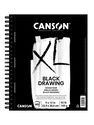 Canson - XL Black Drawing Pad 9 in. x 12 in. 40 sheets side wire