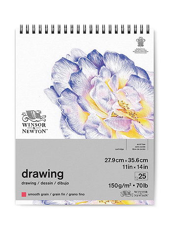 Winsor & Newton - Drawing Pads (Wirebound) - Smooth, 11 in. x 14 in., 25 Sheets