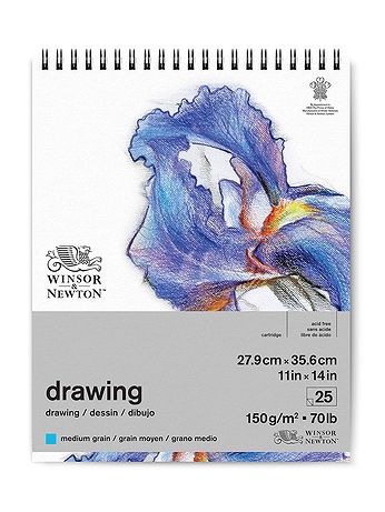 Winsor & Newton - Drawing Pads (Wirebound) - Medium, 11 in. x 14 in., 25 Sheets