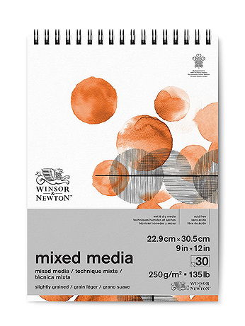 Winsor & Newton - Mixed Media Pads - Wirebound, 9 in. x 12 in., 30 Sheets