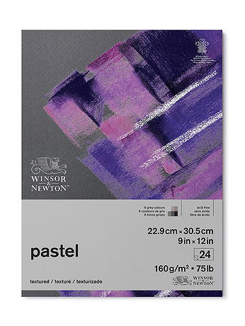 Winsor & Newton - Pastel Paper Pads (Gummed) - Grey Colours, 9 in. x 12 in., 24 Sheets