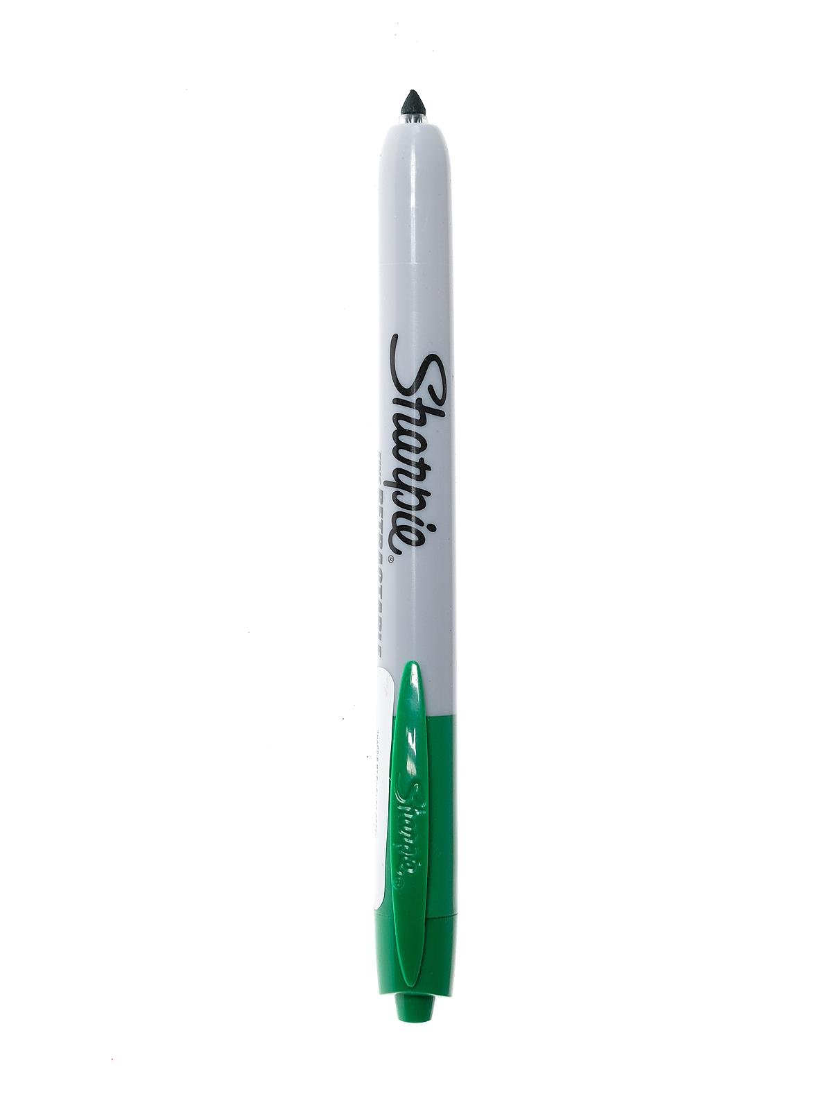 Retractable Markers green, fine tip, each