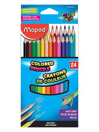 Maped - Triangular Colored Pencil Sets - Assorted Set of 24