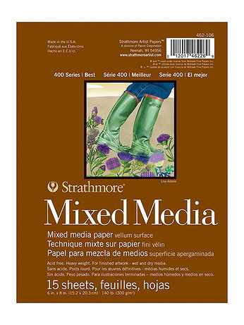 Strathmore - 400 Series Mixed Media Pad - 6 in. x 8 in., 15 Sheets