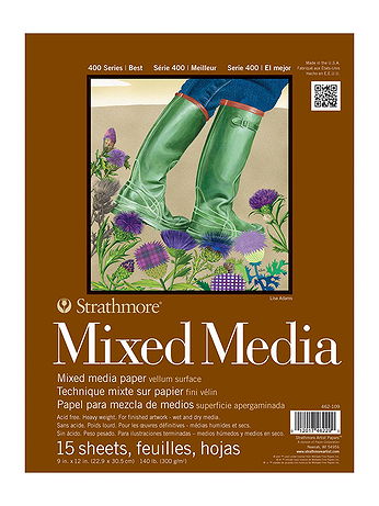 Strathmore - 400 Series Mixed Media Pad - 9 in. x 12 in., 15 Sheets