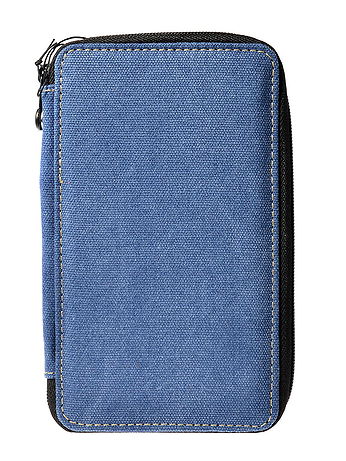 Global Art - Canvas Pencil Cases - Denim, Holds 24 Pencils