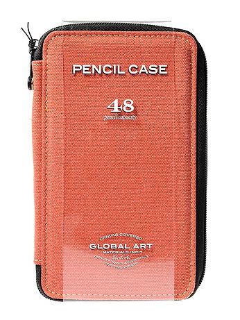 Global Art - Canvas Pencil Cases - Rose, Holds 48 Pencils