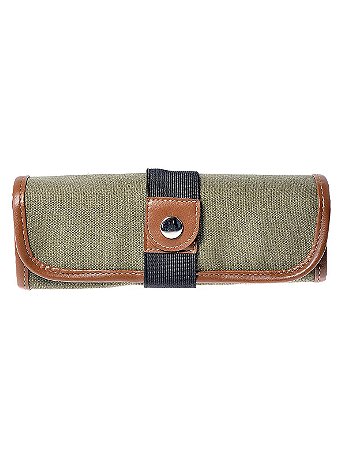 Global Art - Canvas Pencil Roll-Up - Olive