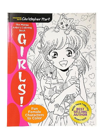 Drawing with Christopher Hart - The Manga Artist's Coloring Book: Girls - Each