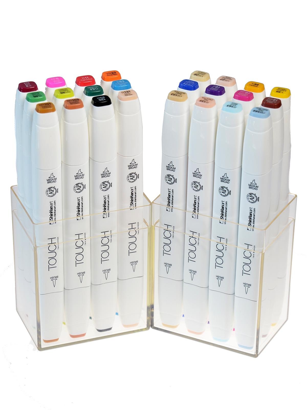 ShinHan : Touch Twin 6 Brush Marker Pen Set : Warm Grey Tones A - Pen Sets  - Sketching and Illustration Gifts - Gifts